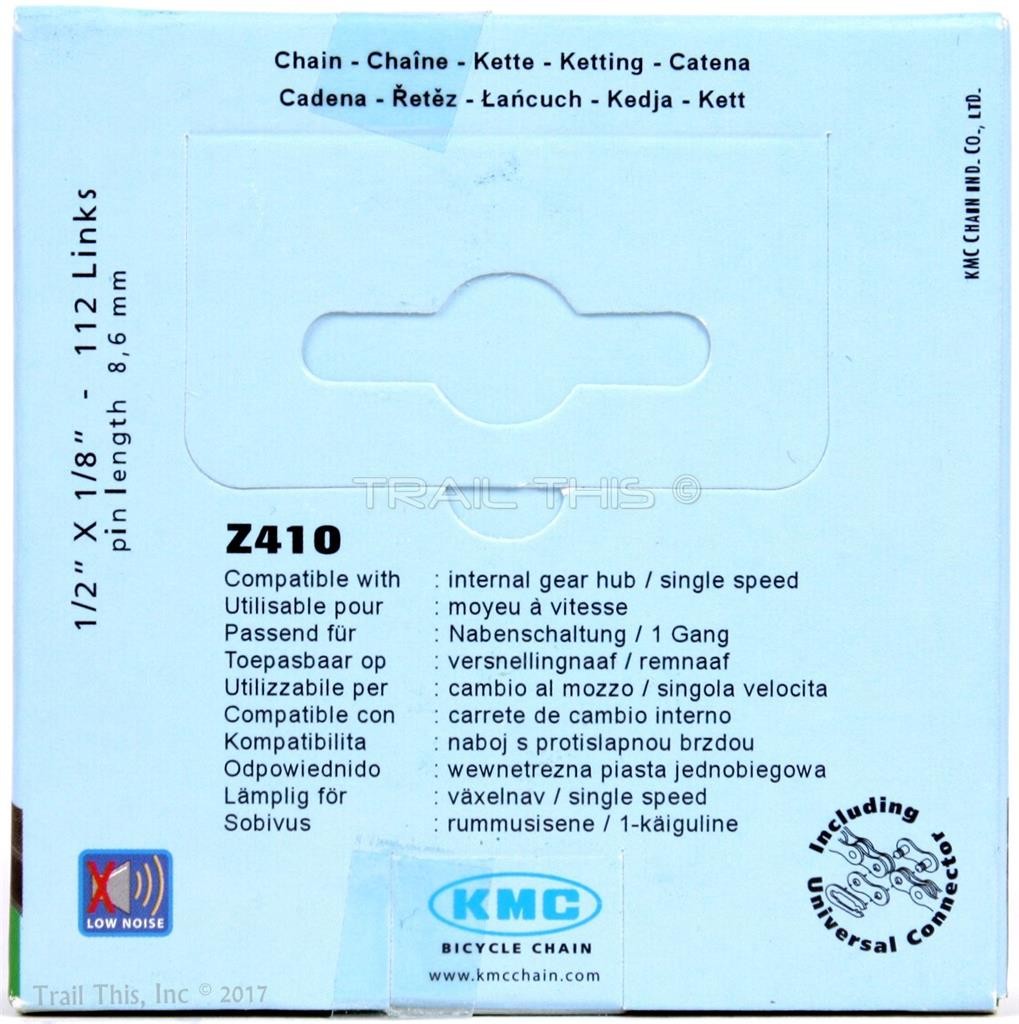 KMC Z410 1/8″ Single-Speed Bike Chain 112L Brown BMX Cruiser Fixed fits S1
