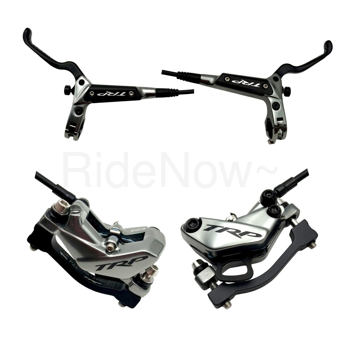 Trp DH-R EVO HD-M846 Front Rear 4-Piston Hydraulic Brake Set Gray 900/1650mm