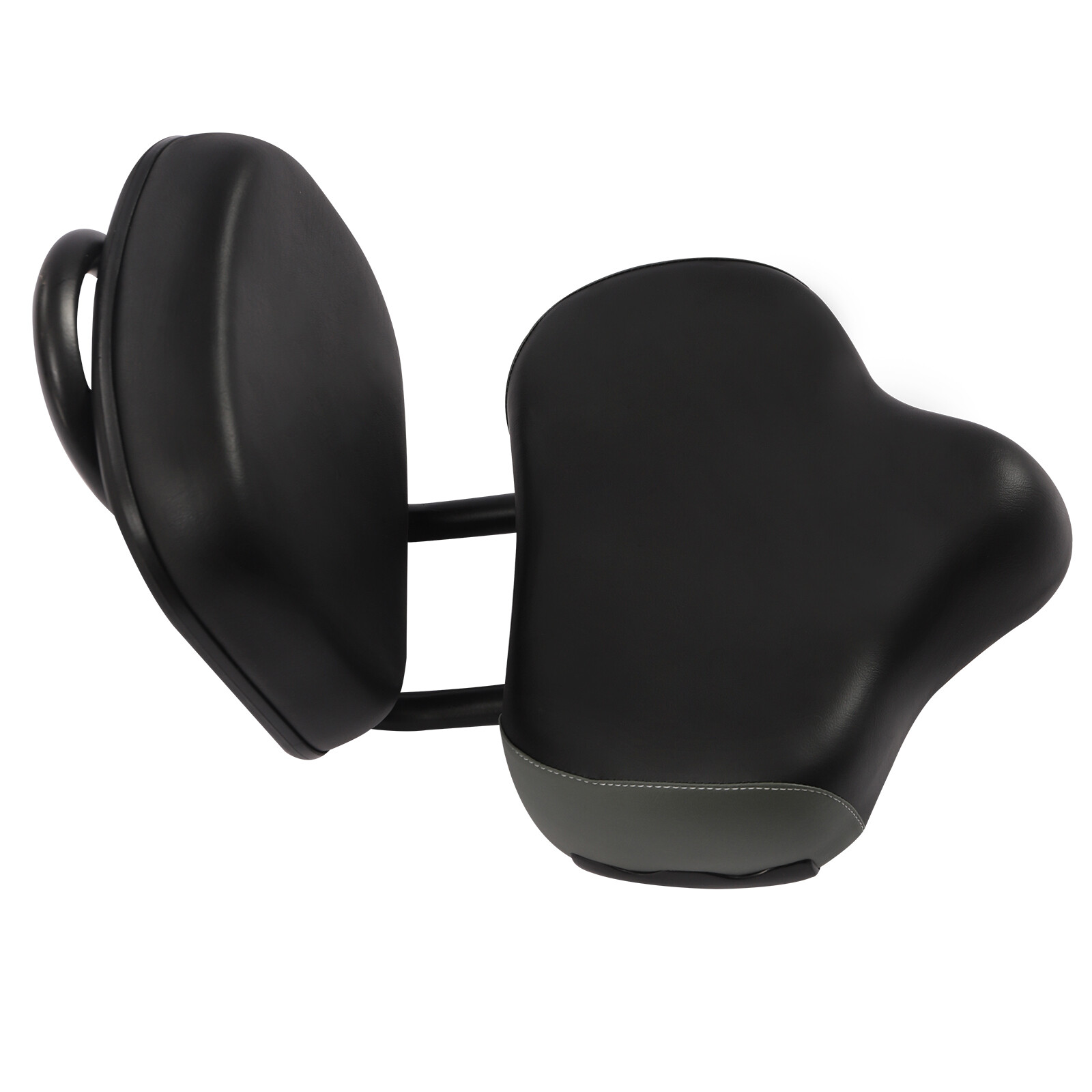 Bike Saddle Seat w/ Backrest Bicycle Extra Wide Comfort PU Soft Pad 11.5″x9.5″