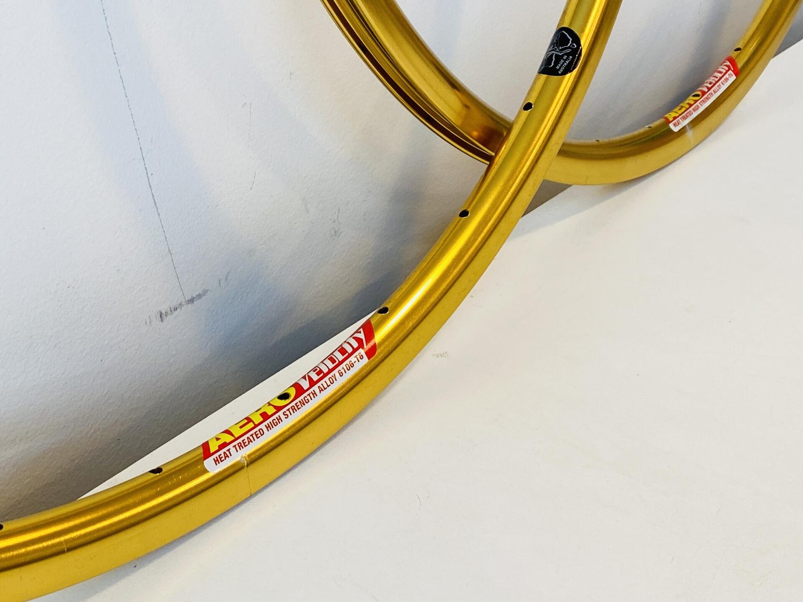 Velocity AERO 700c Rim Set 32h Gold Anodized – Made in Australia
