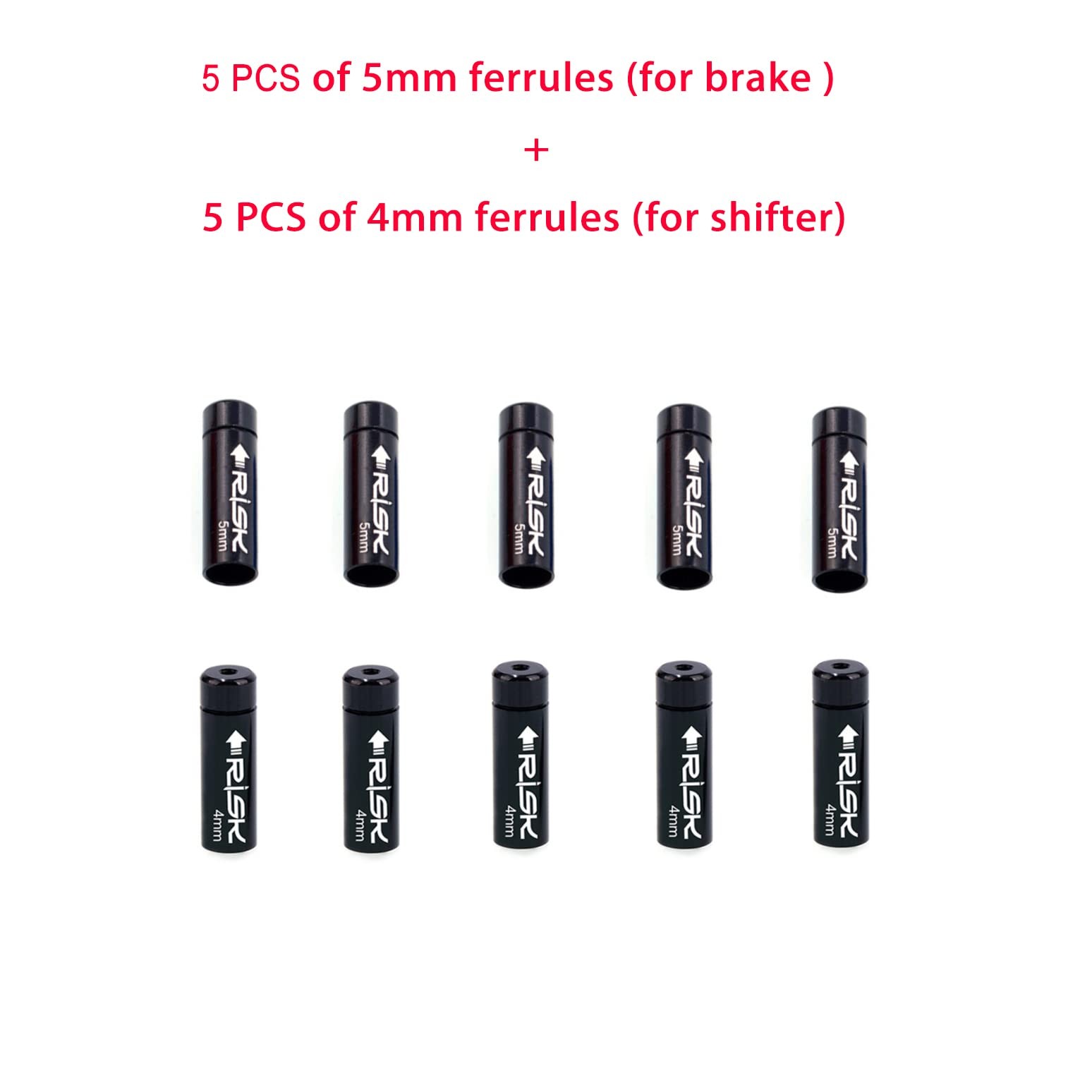 5mm and 4mm Aluminum Alloy Bike Brake Shifter Cable Housing End Caps Ferrules…