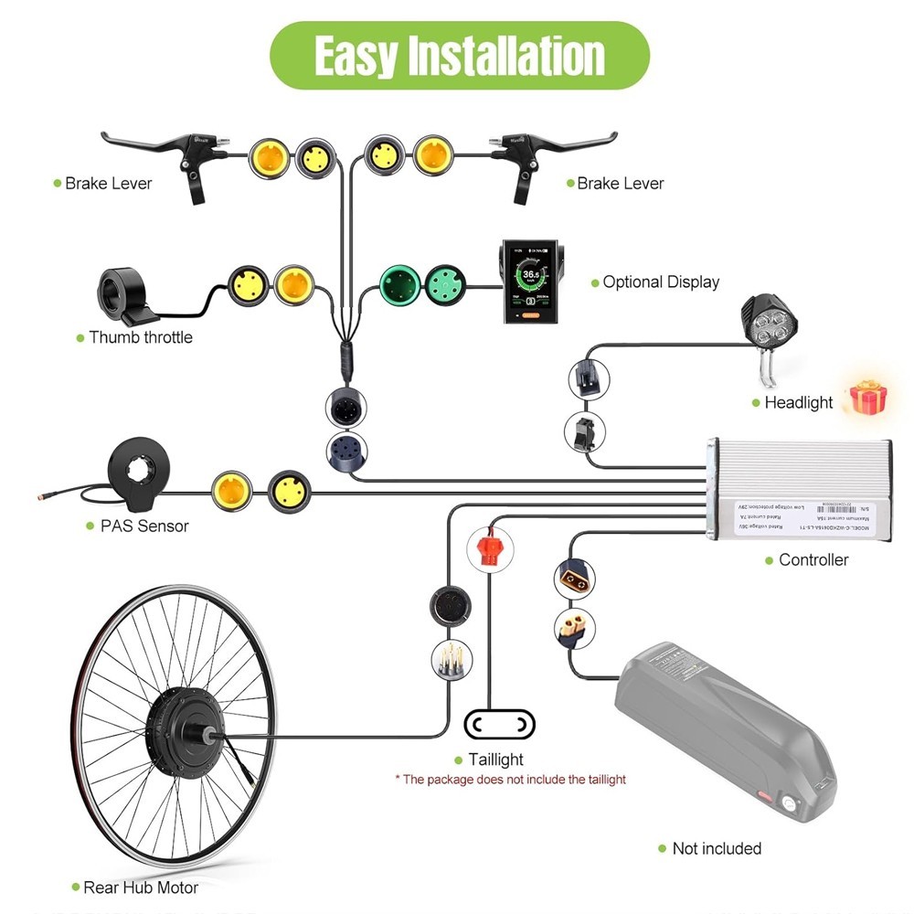 BAFANG 48V 500W/750W Rear Hub Motor Kit 26″27.5″700C Wheel EBike Conversion kits
