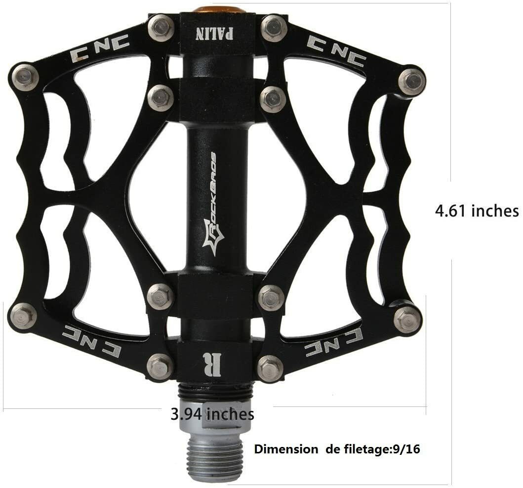 9/16″ Bike Pedals MTB Road Bicycle Aluminum Alloy Metal Sealed Bearing Non-Slip