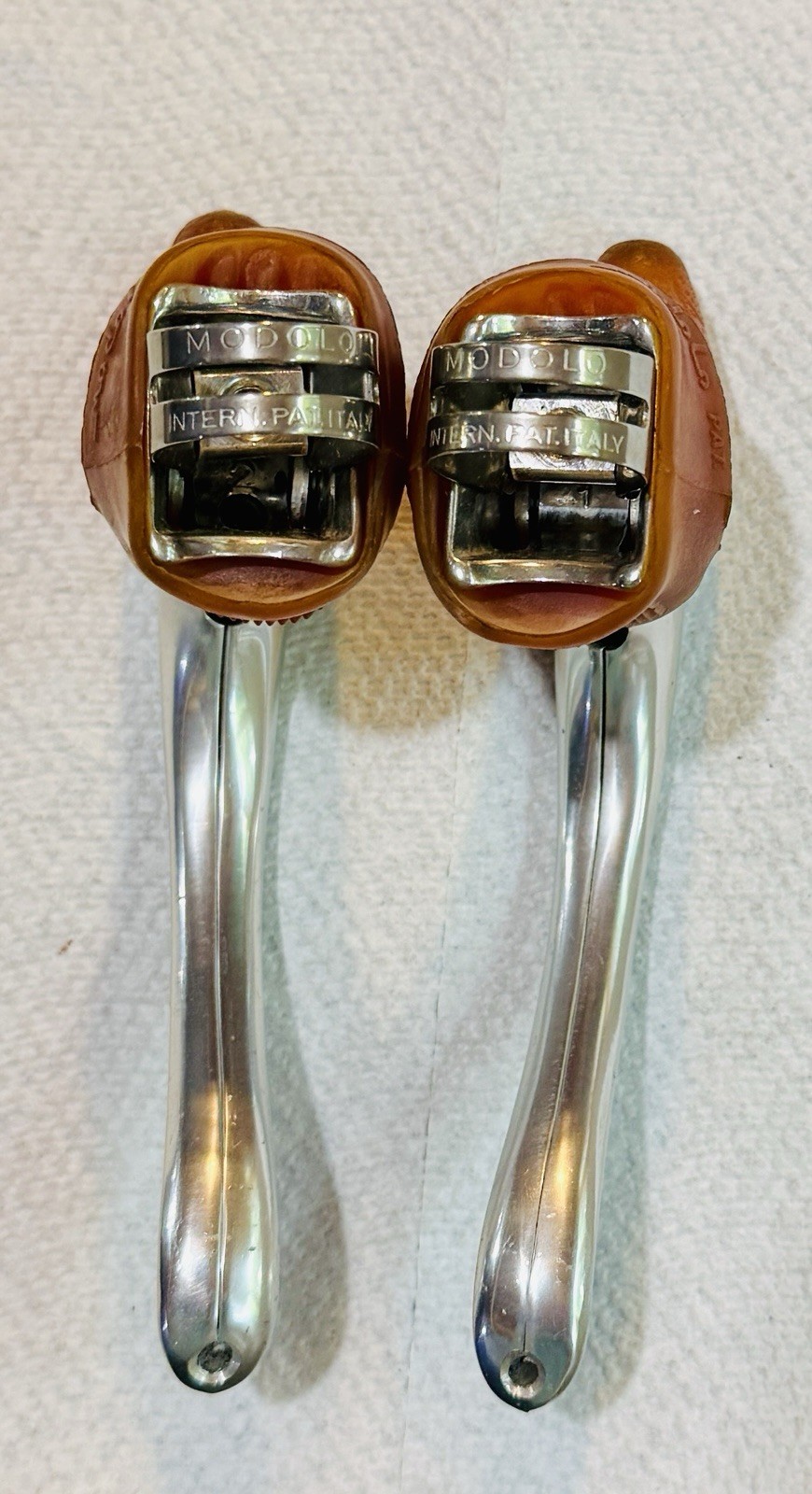 Modolo NOS Drilled Brake Levers Italian Road Bike New Non Aero