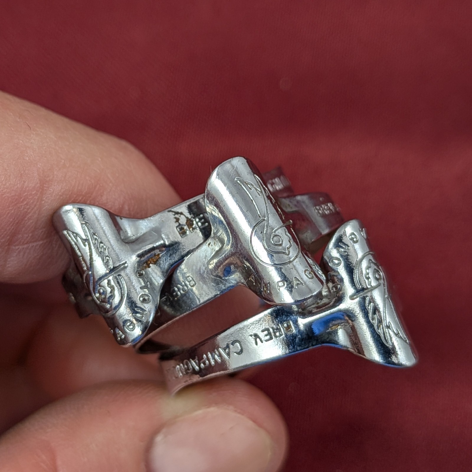 Campagnolo VTG Cable Guide Clamp-On Chrome Set of Three 25.4mm NOS