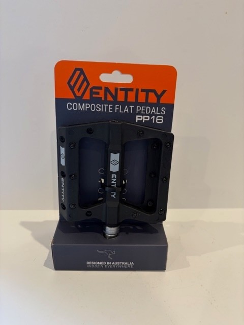 Entity PP16 Composite Flat Black Bike Pedals – Durable and Lightweight