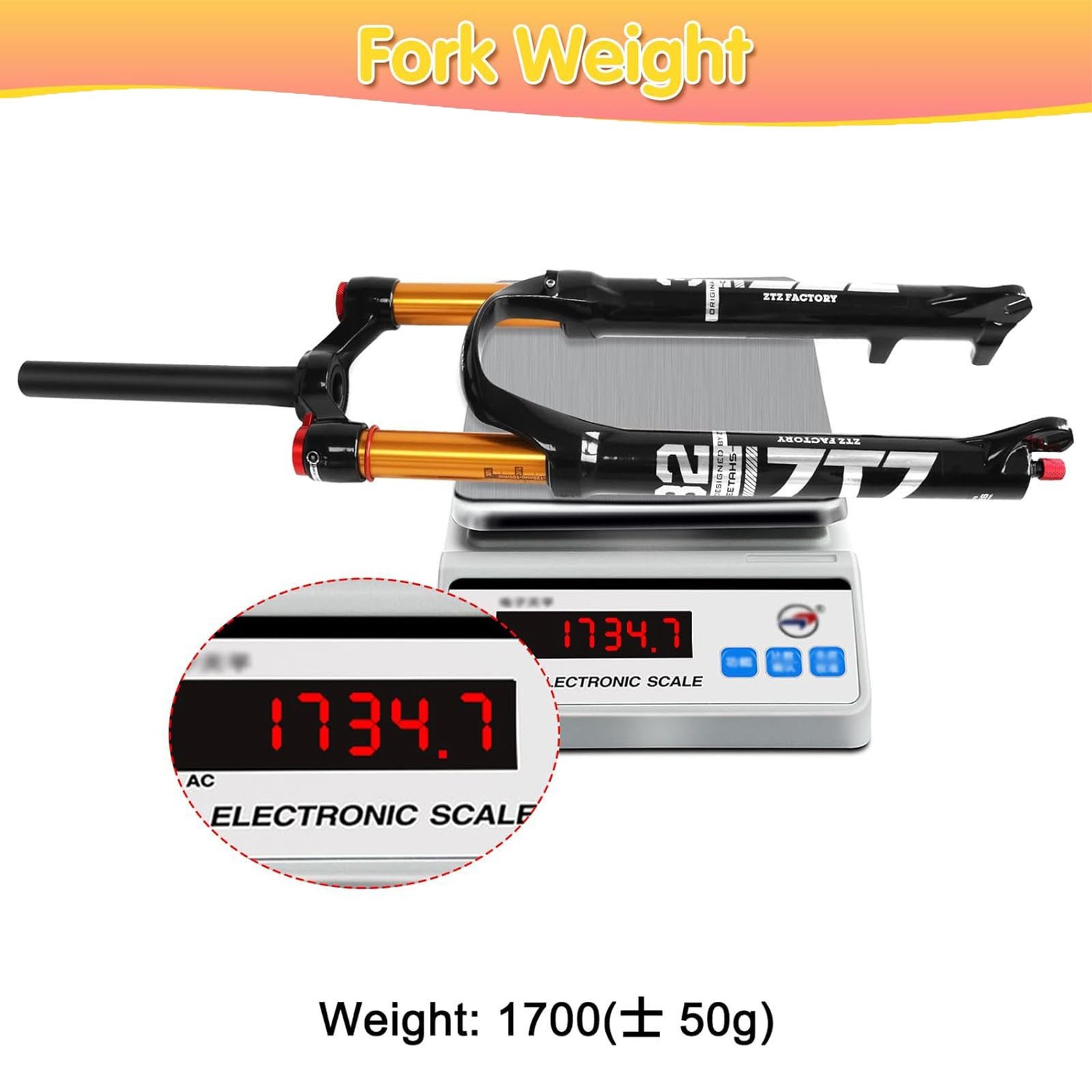 ZTZ 26/27.5/29 inch MTB Air Suspension Fork QR 9mm*100mm for XC/AM Mountain Bike