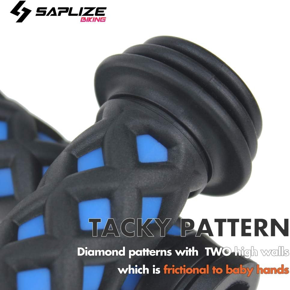 SAPLIZE Kids Bike Handlebar Grips, Shorter Length(4.13″), for Kids Girls Boys Bi
