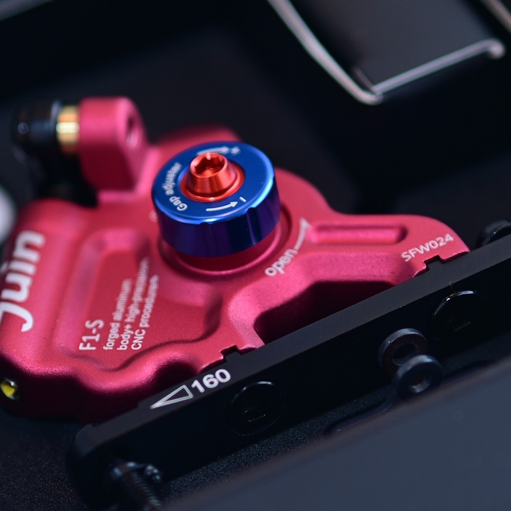 Juin Tech F1S 2piston Quick Gap Adjust Cable hybrid hydraulic brake flat mount