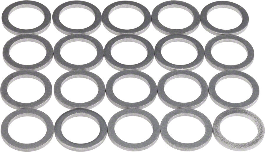 Wheels Manufacturing 1.2mm Aluminum Chainring Spacer Bag of 20 Adjusts Chainline