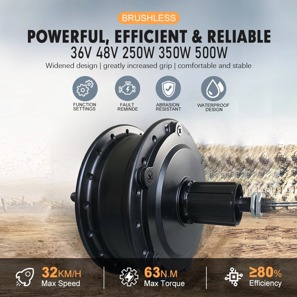 E-bike Conversion Kit 36V 48V 250W 350W 500W Rear Cassette Wheel Hub Motor