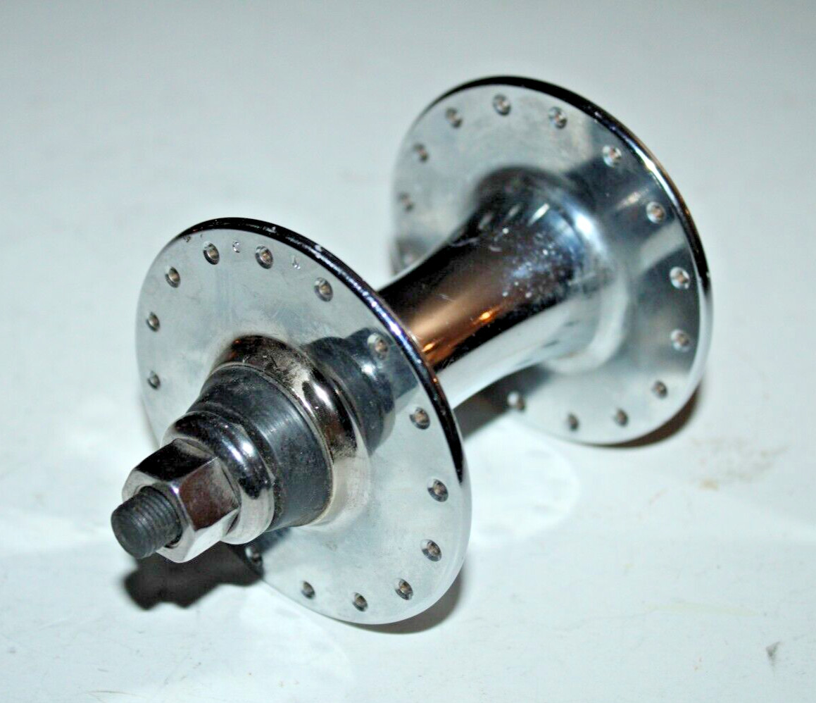 Front Track Bike High Flange Hub 100mm 32h Loose Ball Silver Nut/Bolt Ships Free