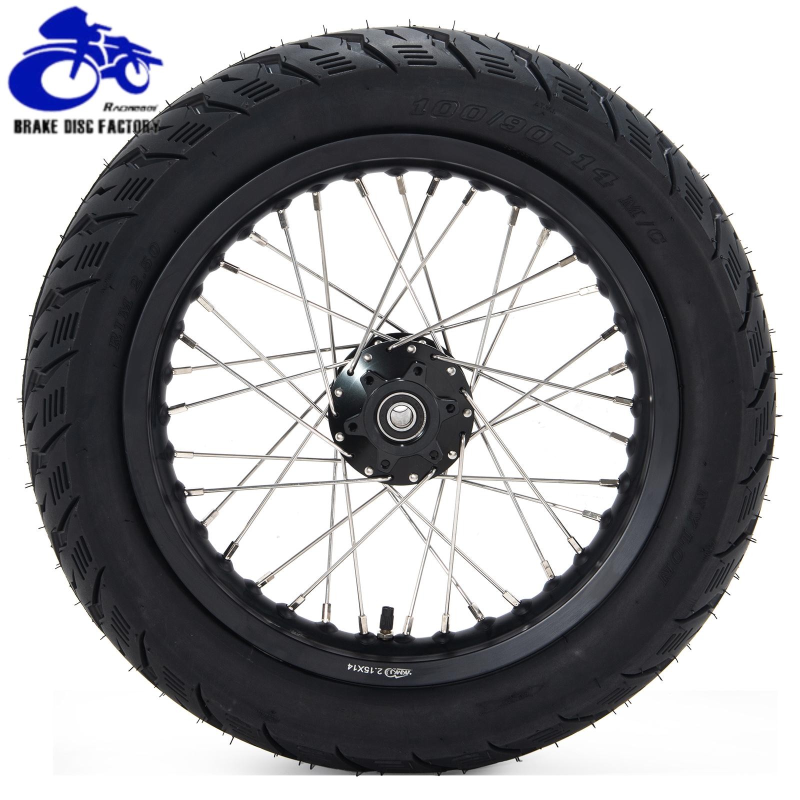 14″x2.15″ Spoke Wheels Rims CNC Hubs + Tire For Talaria Sting & XXX X3 Dirt Bike