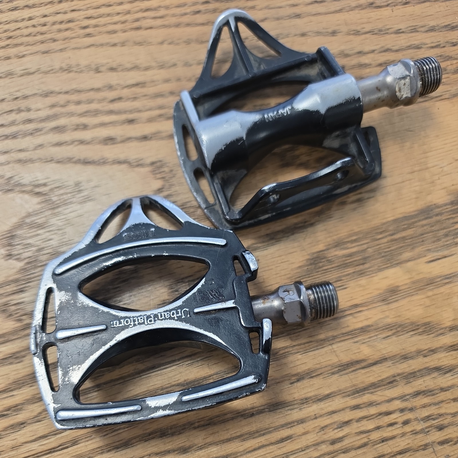 MKS URBAN PLATFORM BLACK ANODIZED FORGED ALLOY BICYCLE PEDALS 9/16 X 20 TPI