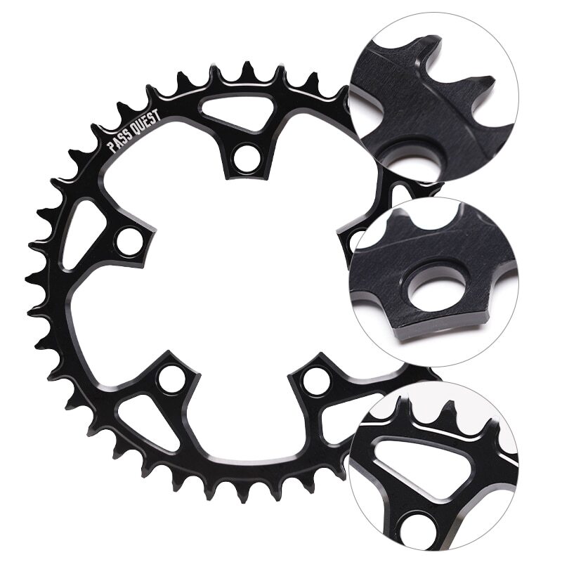 PASS QUEST 94 BCD -5Arm Bicycle Chain wheel ROUND Narrow Wide Chainring 32-46T