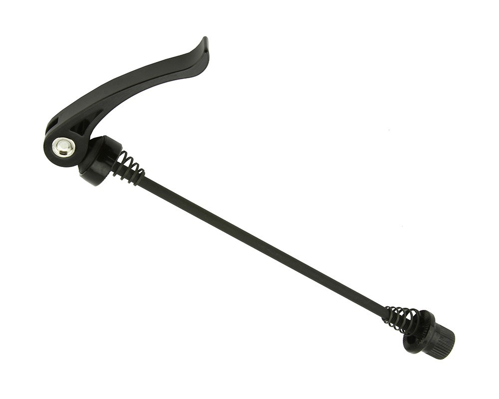 175mm Rear Quick Release Skewer Axle – Alloy Black for Freewheel Bikes.