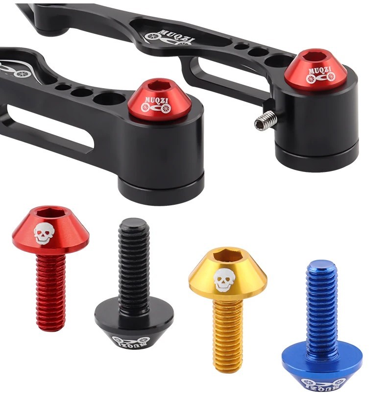 M6 Bike Brake Caliper Screw 7075 Aluminum Alloy V Brake Clamp Bolt MTB Road Fold