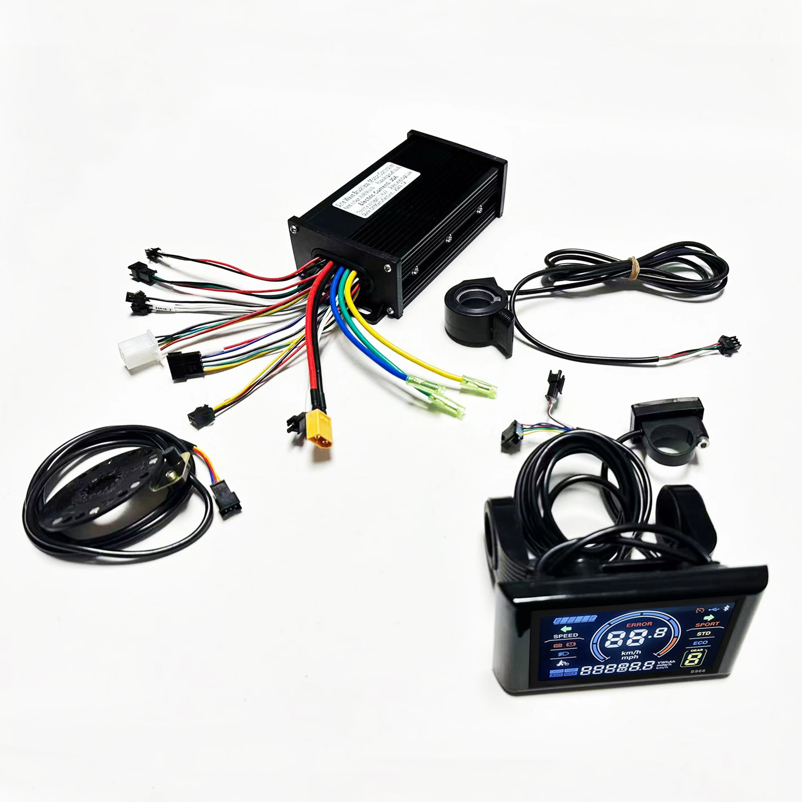 1000W-2000W 30A/40A sine wave controller with S966 LCD PAS and Throttle，36V 48V