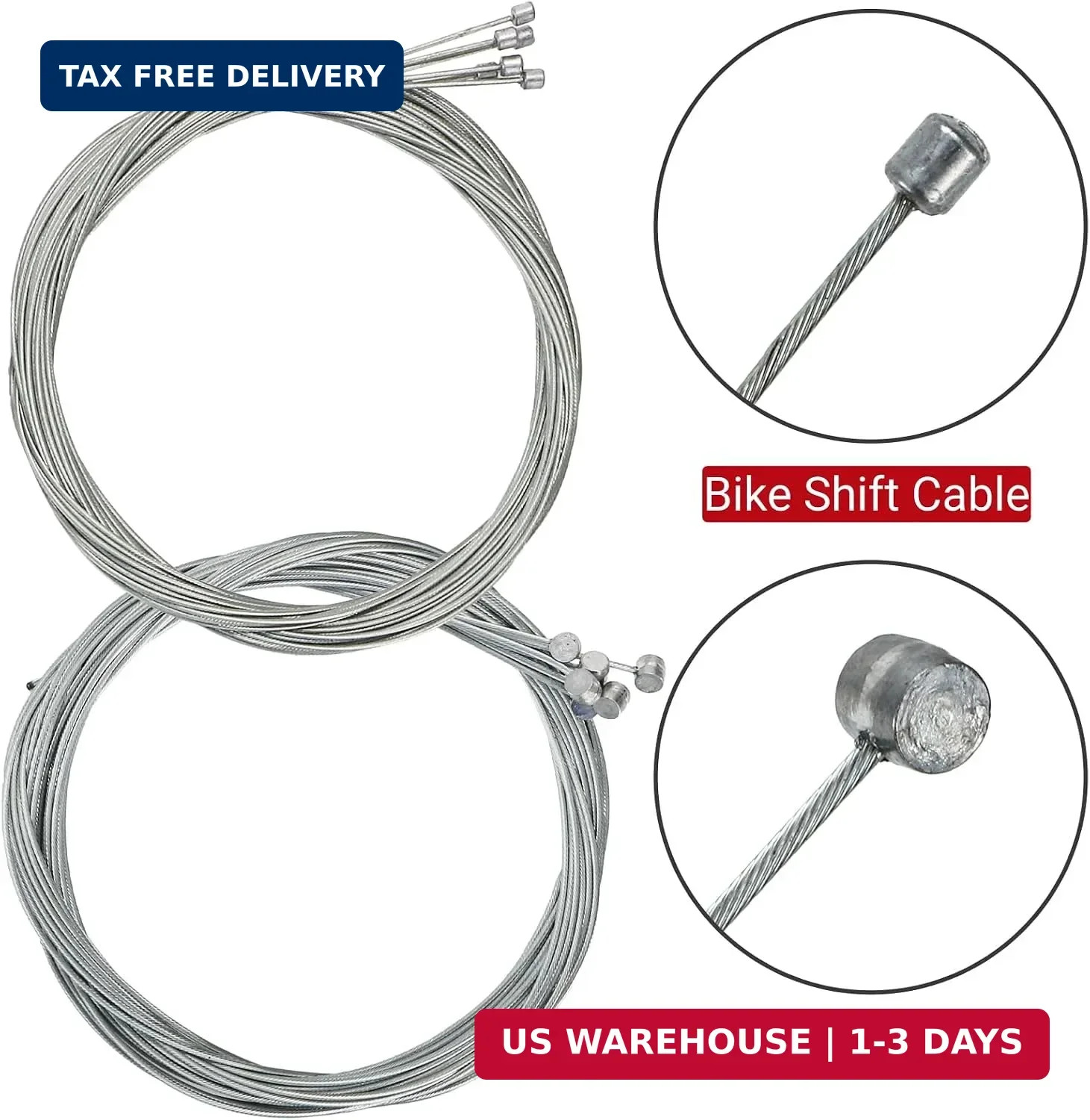 Bike Cable Kit, Cutter End Caps Included, 91 Pieces | Bicycle Shift Brake Cable,