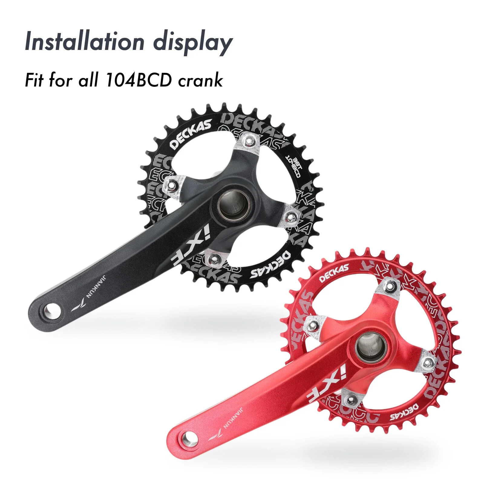 Deckas Bike Chainring Oval 104BCD 32T-52T for MTB Road Bike Mountain Bicycle