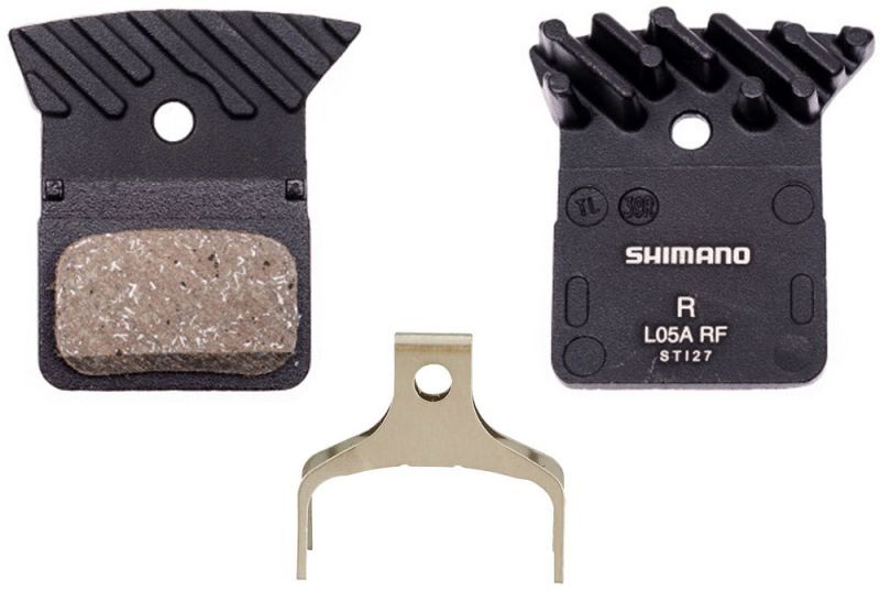SHIMANO DEORE XT L05A-RF DISC BRAKE PAD RESIN WITH FIN IN PAIR NEW WO-EBPL05ARFA