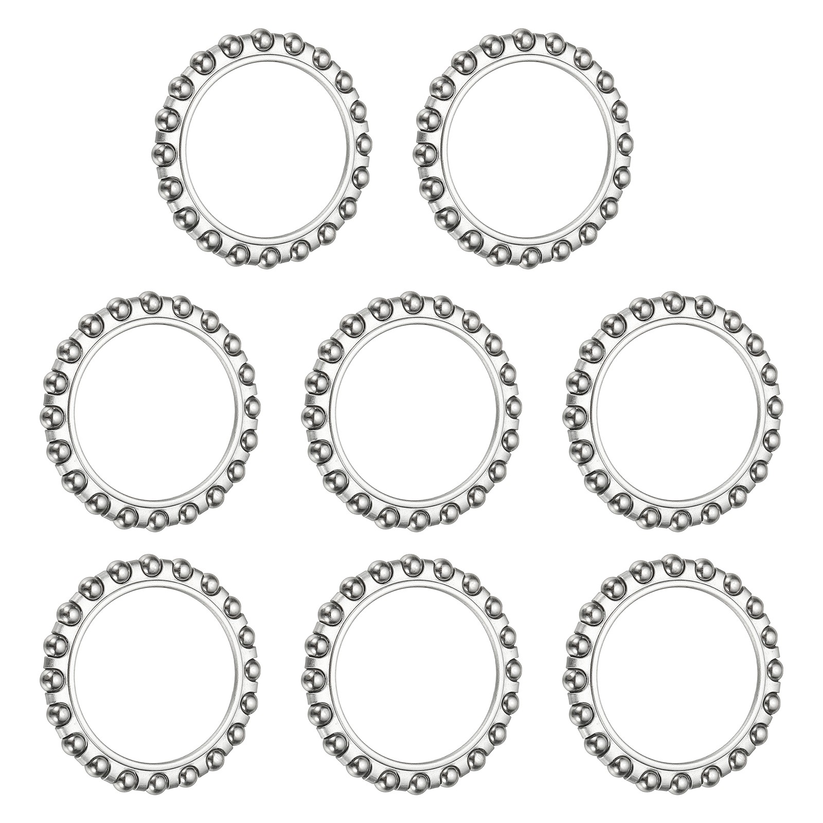 Bike Ball Bearings, Bicycle Crank Bearing #10, 3/16″ x 20 Balls 8 Pack Silver