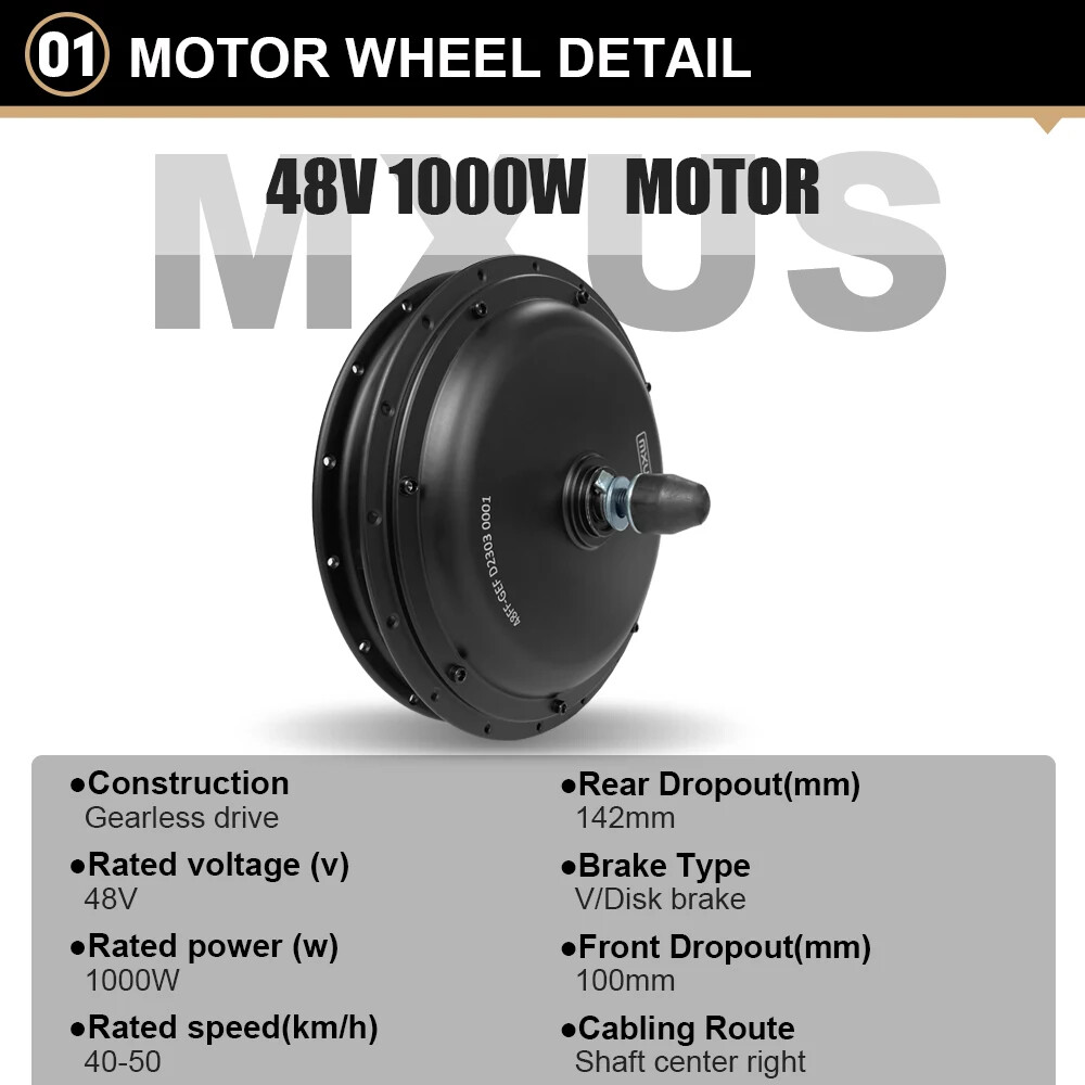 20-29 Inch 700C *3.0 Tire E-Bike 48V1000W Conversion Kit Motor Wheel Hub Motor