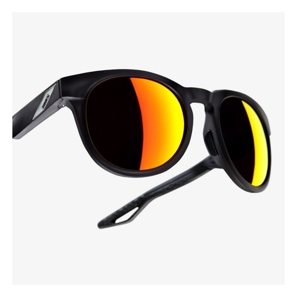 100% CAMPO Sunglasses – Matte Crystal Black/HiPER Red Mirror Lens