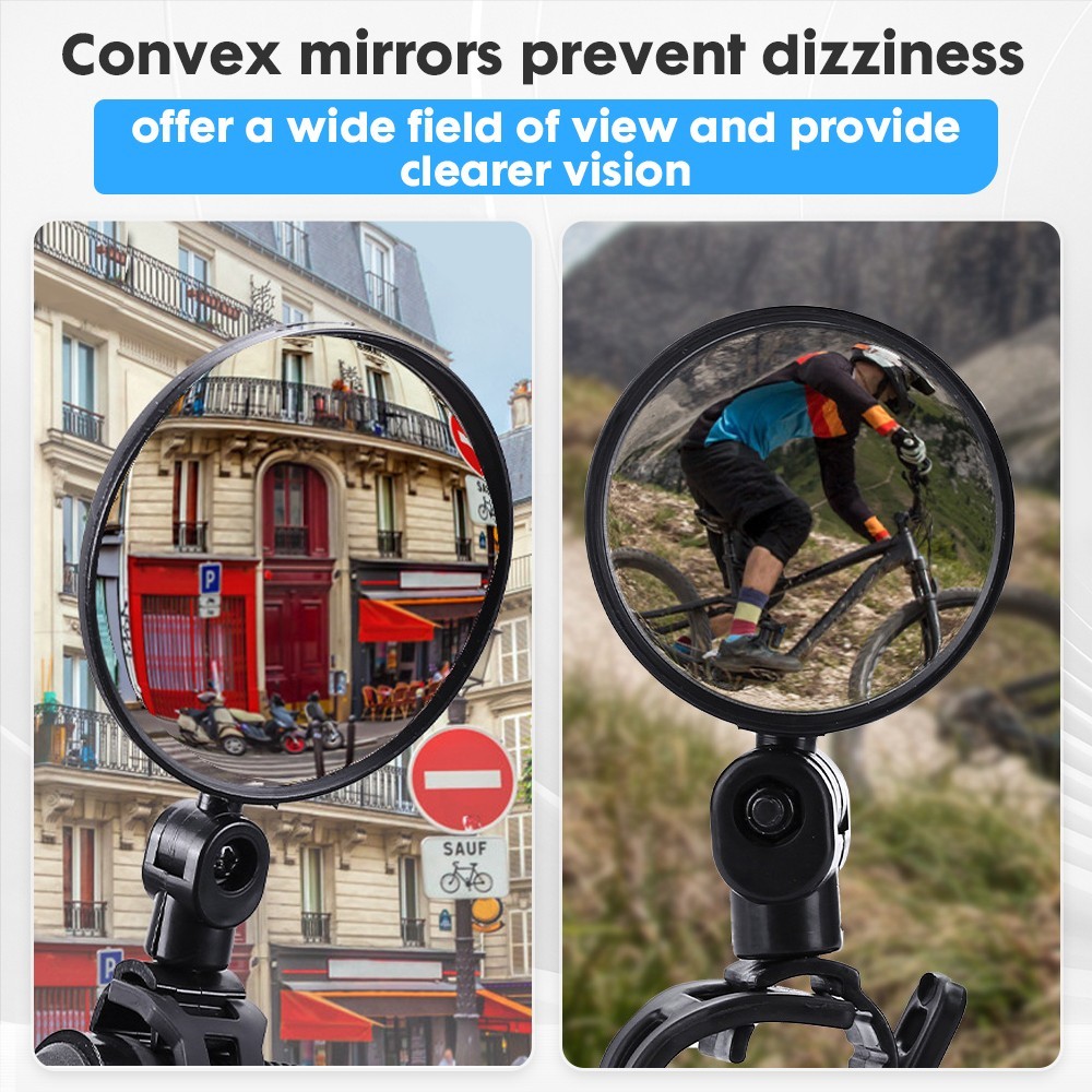 Electric Bicycle Scooter Reversing Mirror Rearview Mirror Wide Angle Convex