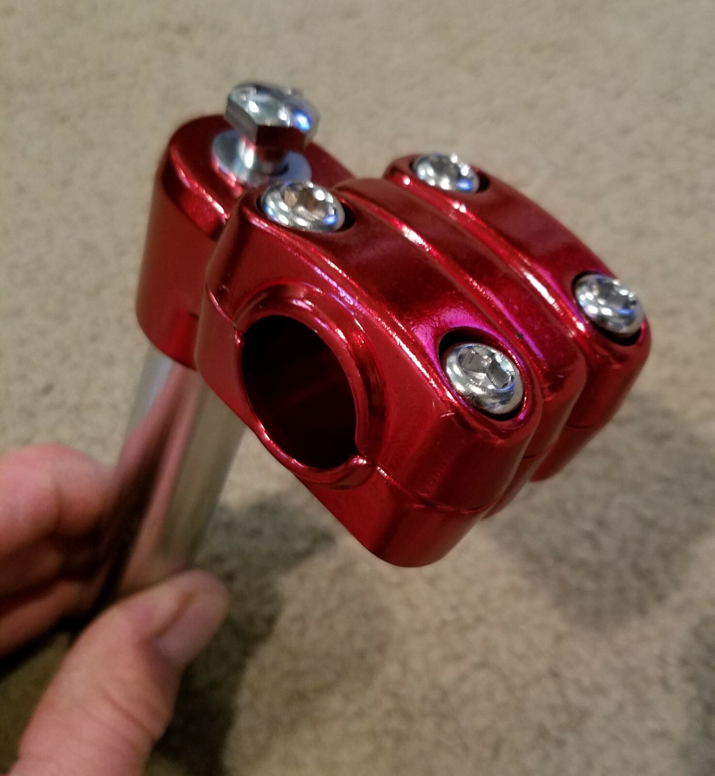 NEW BMX FREESTYLE BICYCLE GOOSENECK STEM 21.1mm RED , CRUISERS, SCHWINN’S