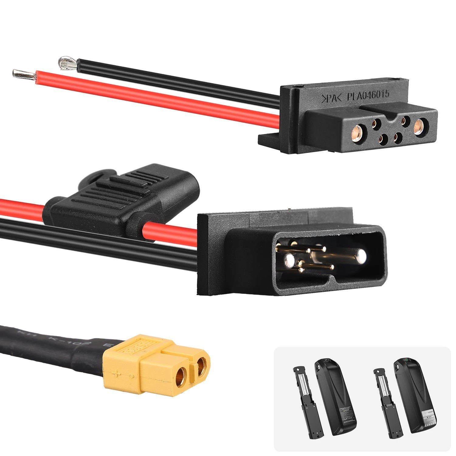 4/5/6Pin Ebike Male & Female Hailong Battery Discharge Connector XT60 Wire Cable