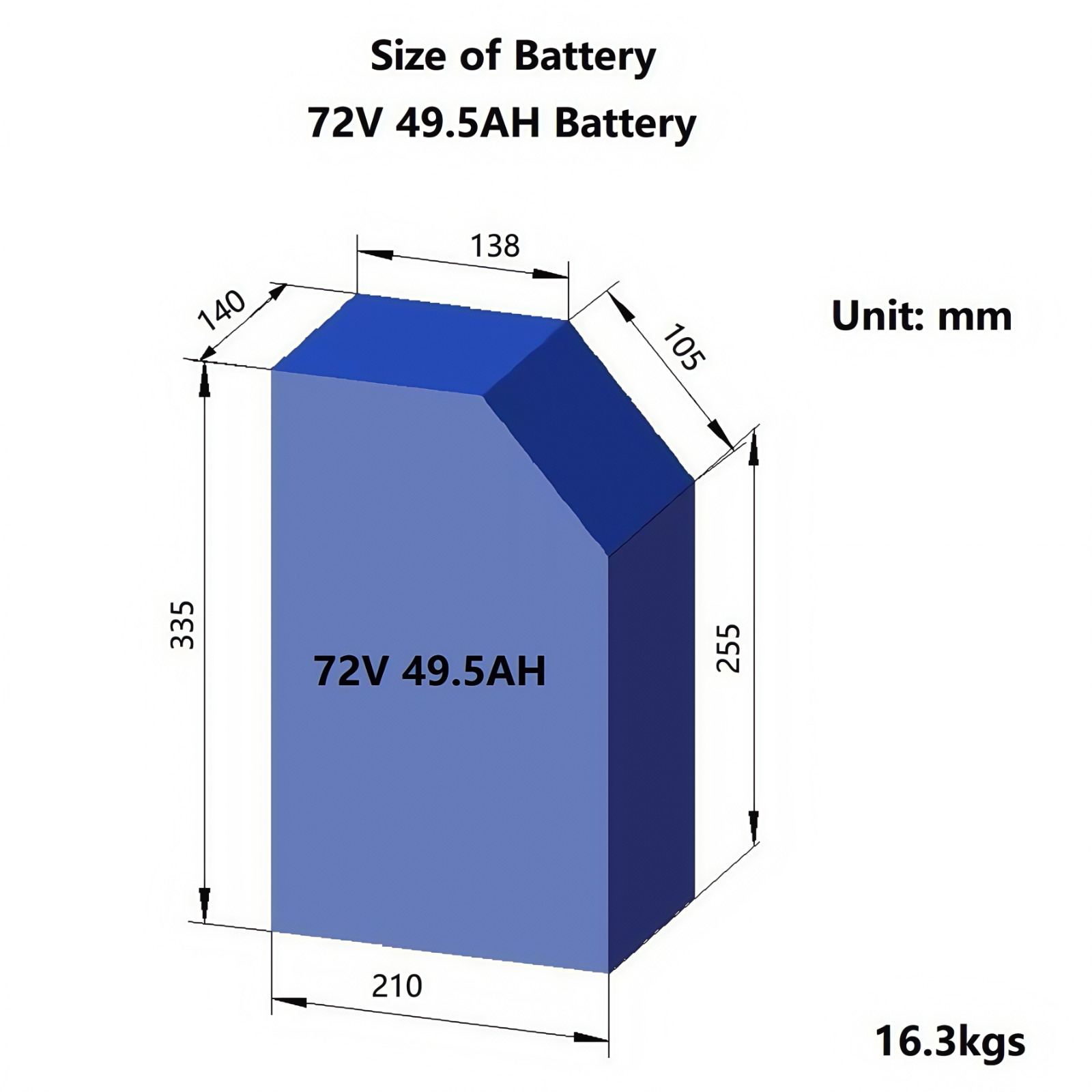 72V 40AH/45AH/49AH 150-200A BMS Batter-y For Fat Body Stealth Bomber Ebike