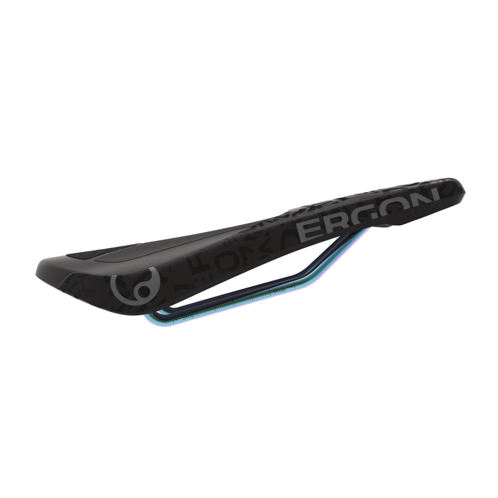 SM Downhill Comp Team Saddle, Oil Slick Rails, Black
