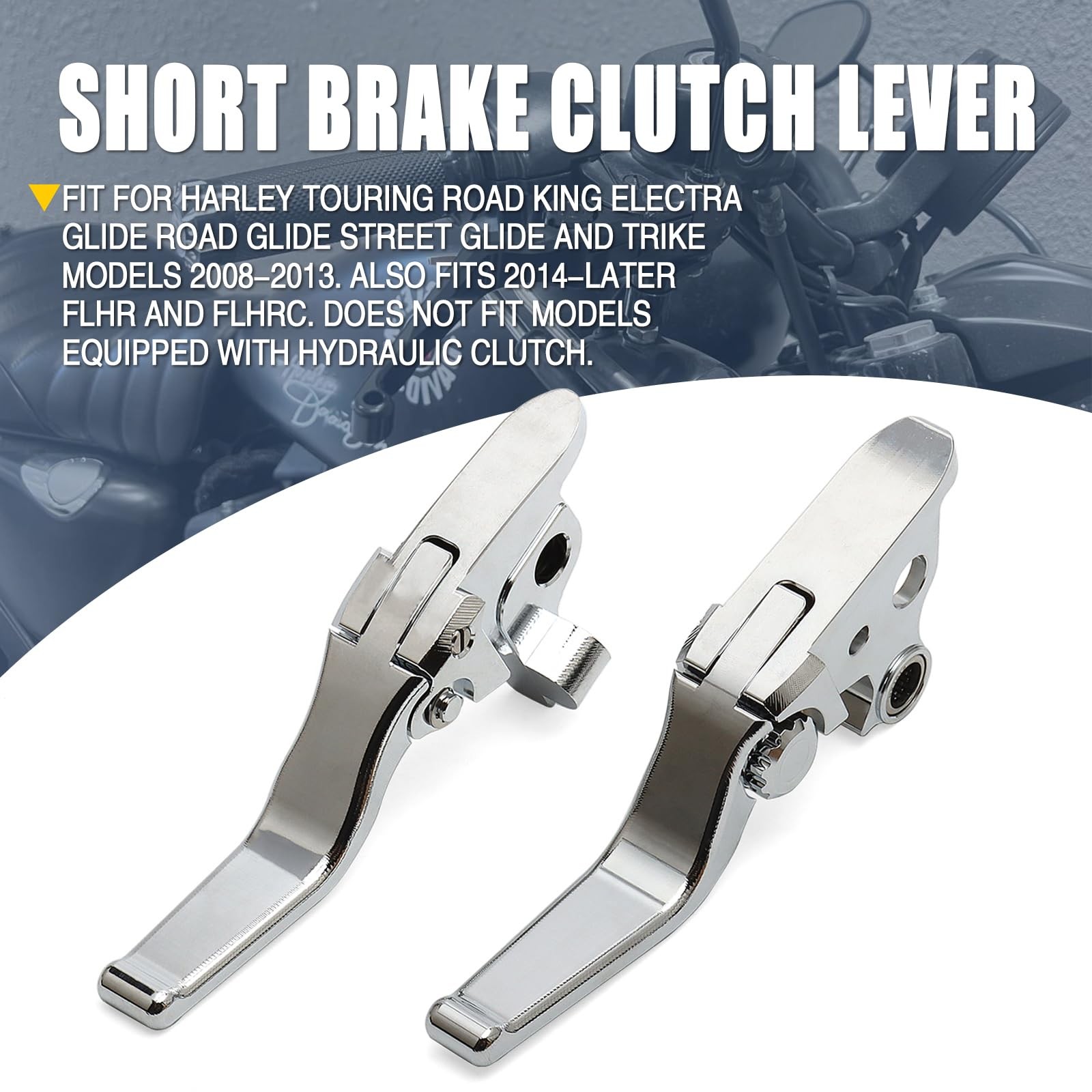 Motorcycle Levers Brake Clutch Handle Lever Adjustable Fit for Harley 2008-2013