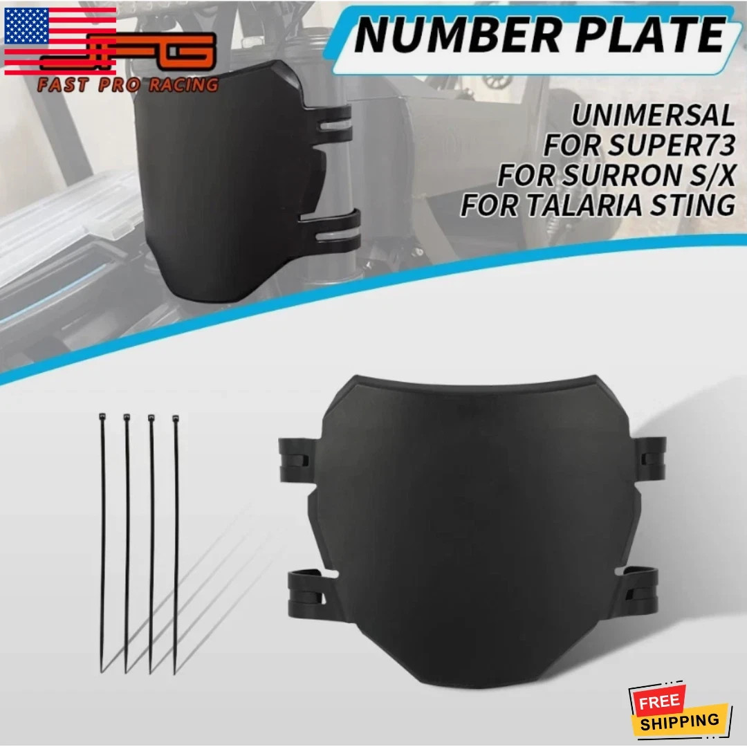 ODI Black Number Plate With Zip Ties For Downhill MTB’s EBikes Surrons