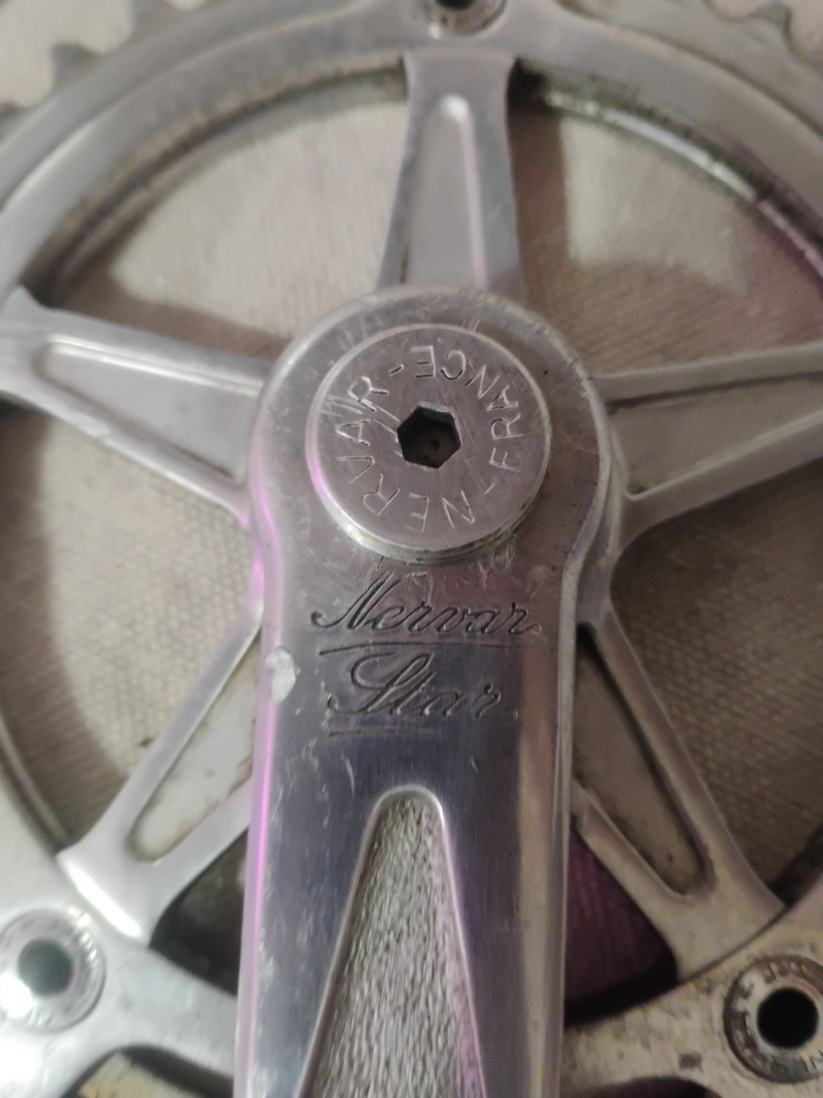 Vintage Nervar Star Crankset 53/40T 175MM Arm Length 9/16″ Pedal Made In France