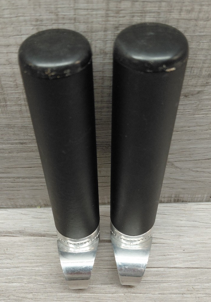 Vintage Mountain Bike Extension Handlebars Bar Ends w/Adjustable Angle Silver/BL