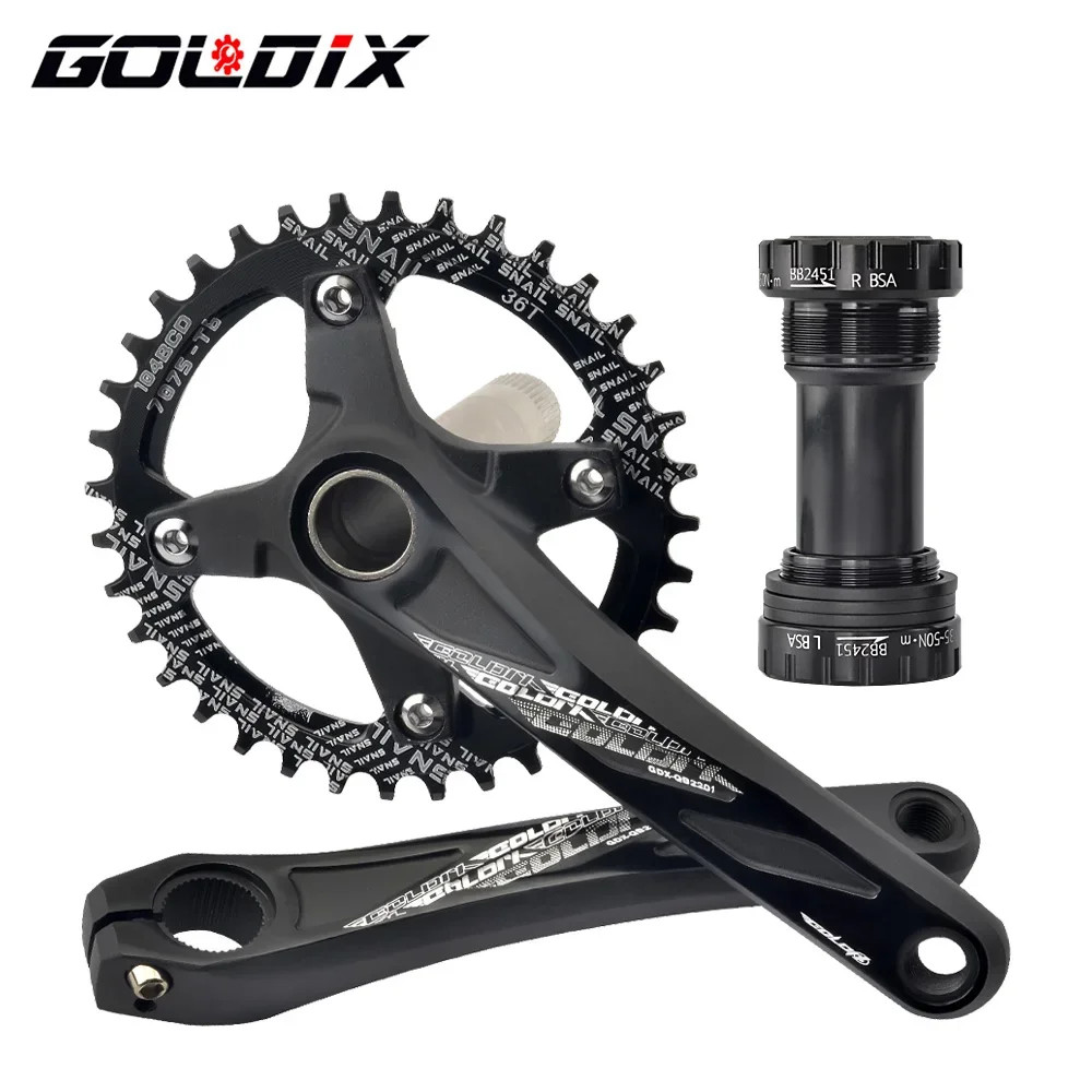 104BCD Wide and Narrow Teeth Bicycle Crankset 170/175Mm Crank Round/Oval Chain R