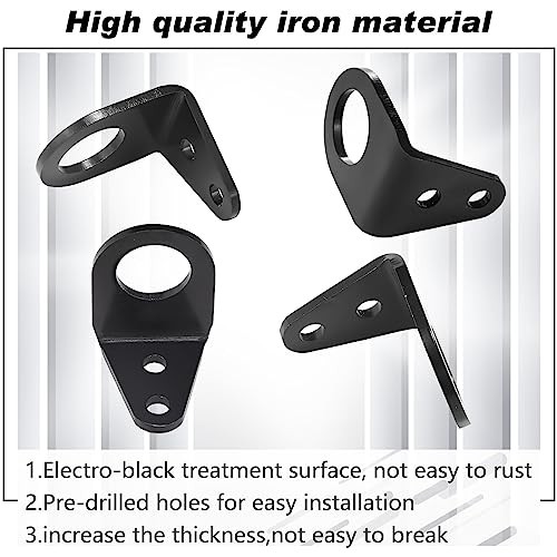 8 Pcs 3/16″ Brake Bolt on Type Brake Line Tabs Mounting Black