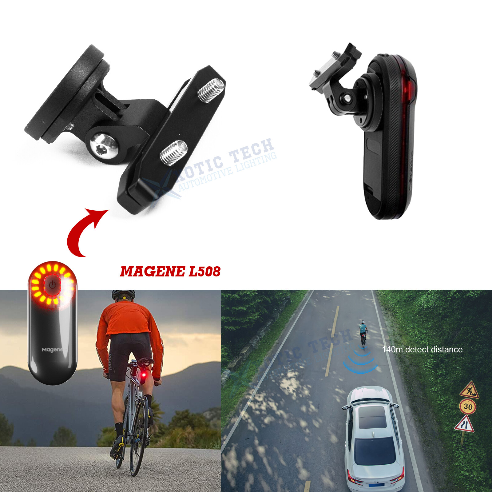 Saddle Rail Clamp Seat Post Mount for Garmin Varia RTL510 RTL515 Rearview Radar