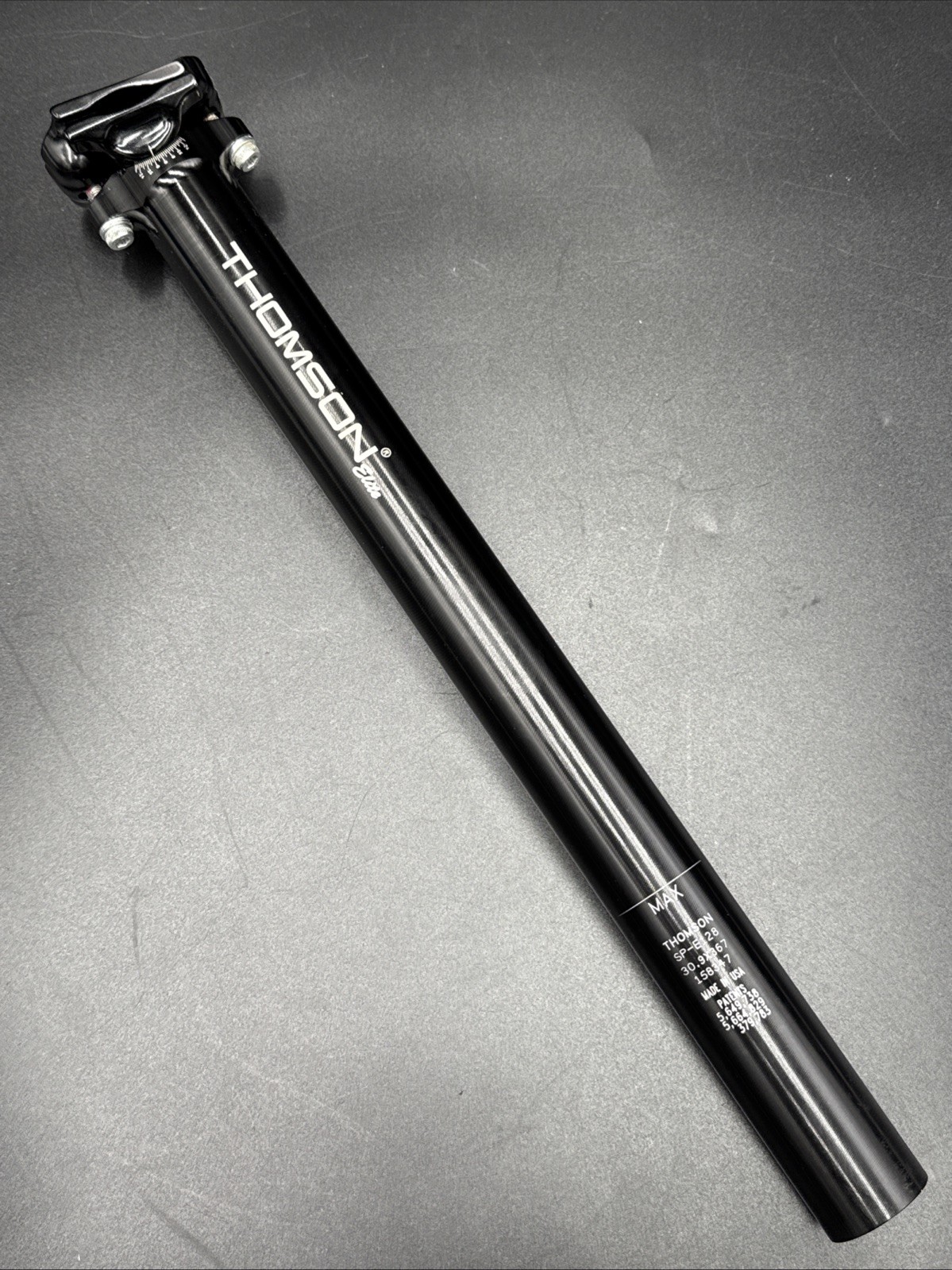 THOMSON Elite Zero Setback 30.9mm x 367mm Black Seatpost NEAR MINT USED