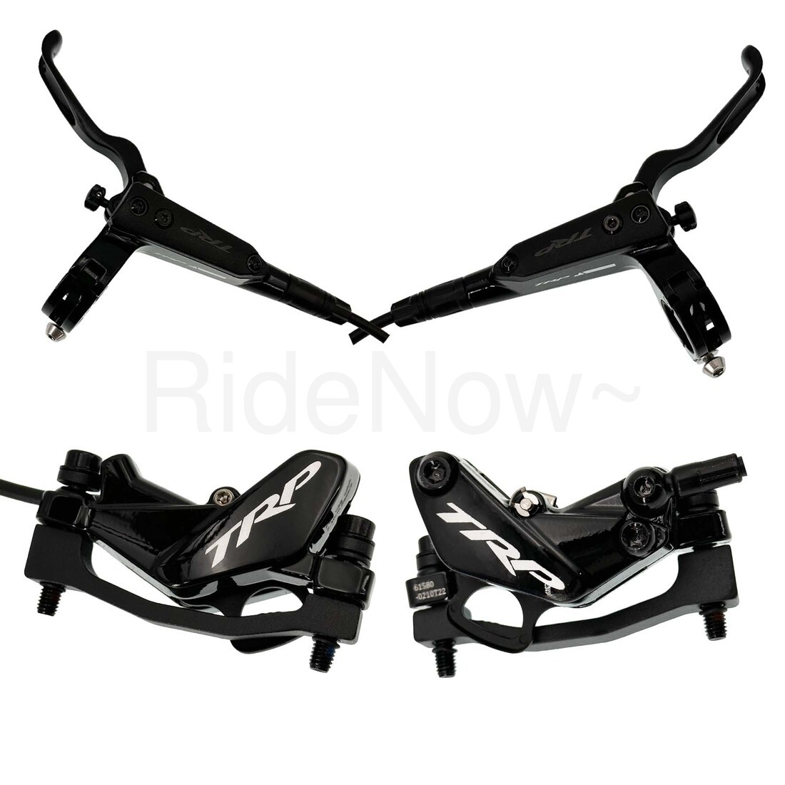TRP Trail EVO HD-M843 Hydraulic Disc Brake Set F+R Black 180mm Rotors