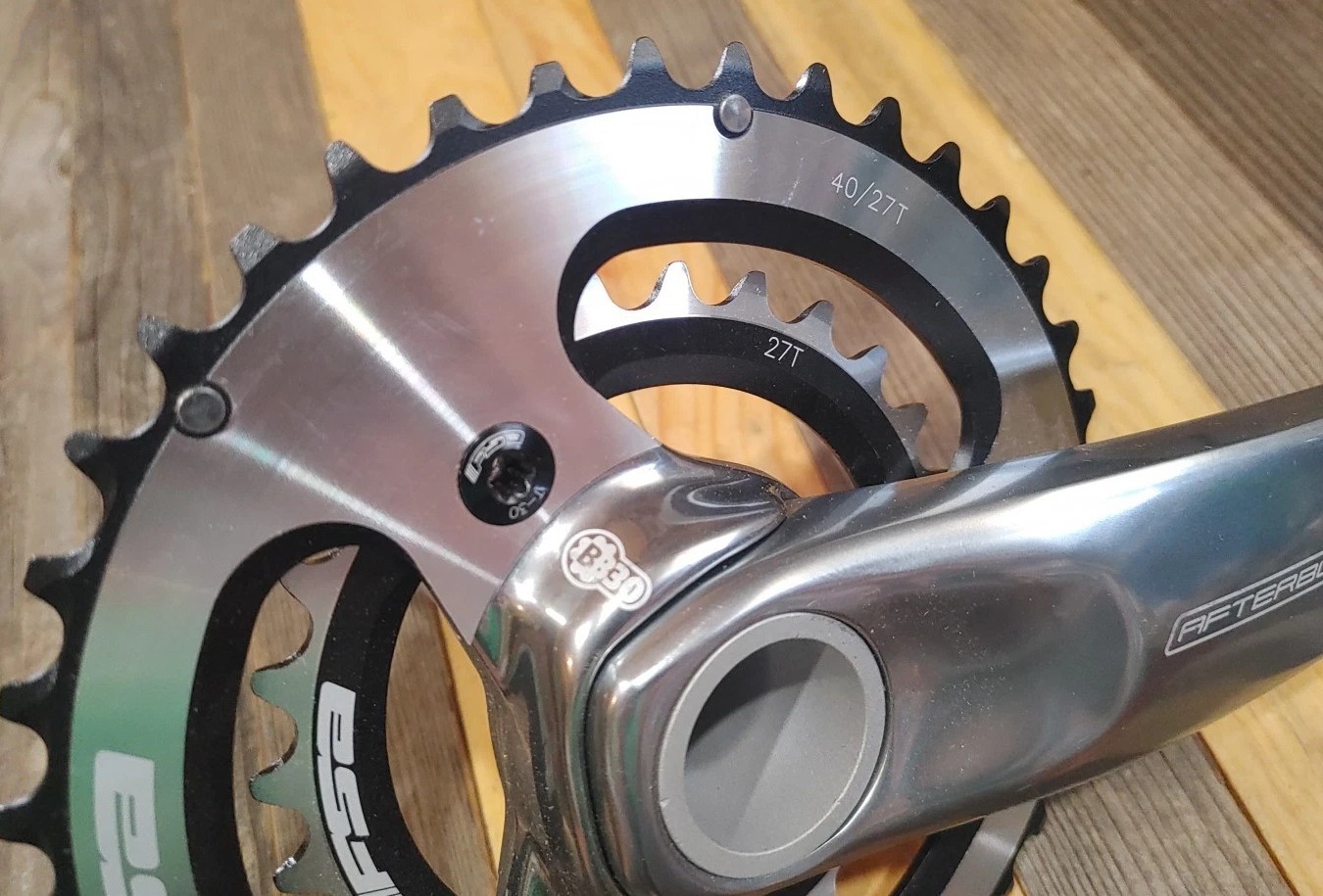 NOS FSA Afterburner Crankset 175 mm BB30 27/40T BCD 86 Hollow Forged Aluminum
