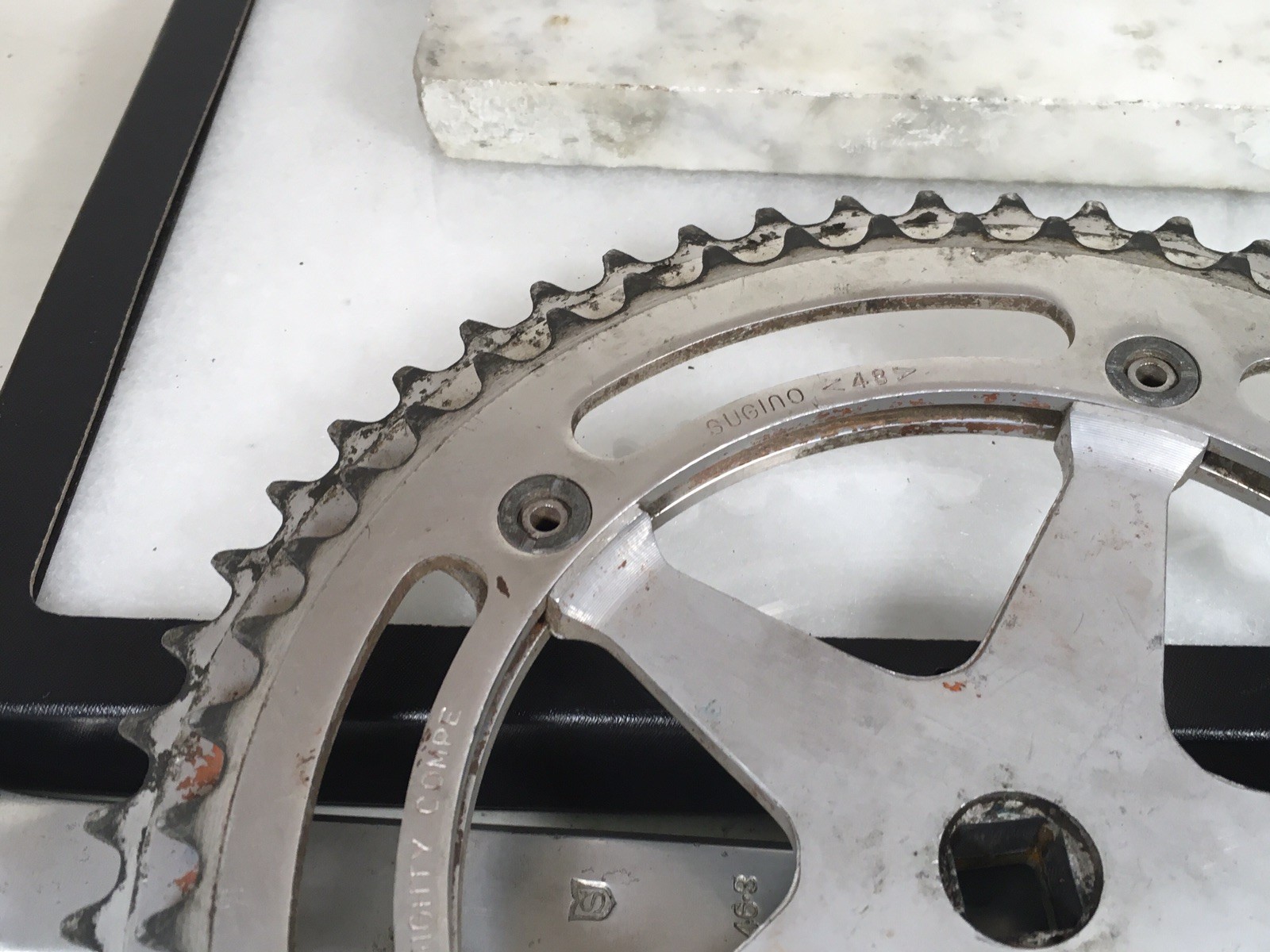 VGC, Sugino Mighty Competition, 3 piece crankset, 171mm, 54/48t chainrings