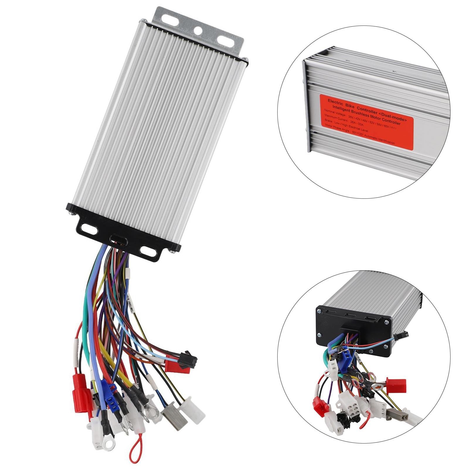 24V36V48V52V60V Intelligent Dual Mode Controller for Electric Bikes 500W 800W