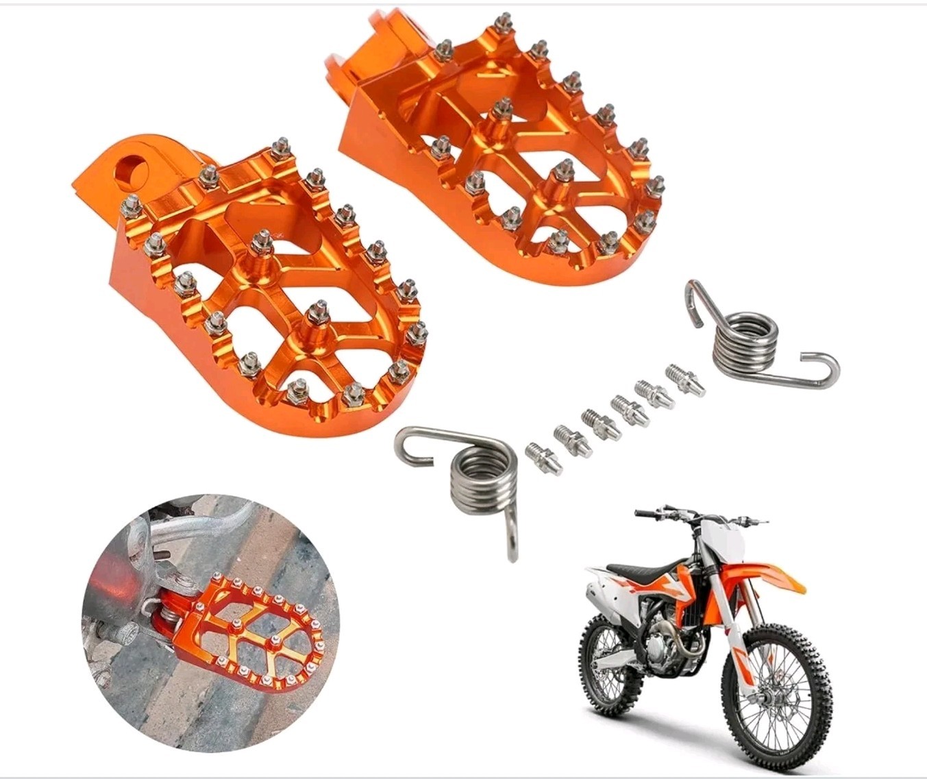Motorcycle Foot Pegs Footpegs Footrests Foot Pedals Rests CNC for SX XC EXC