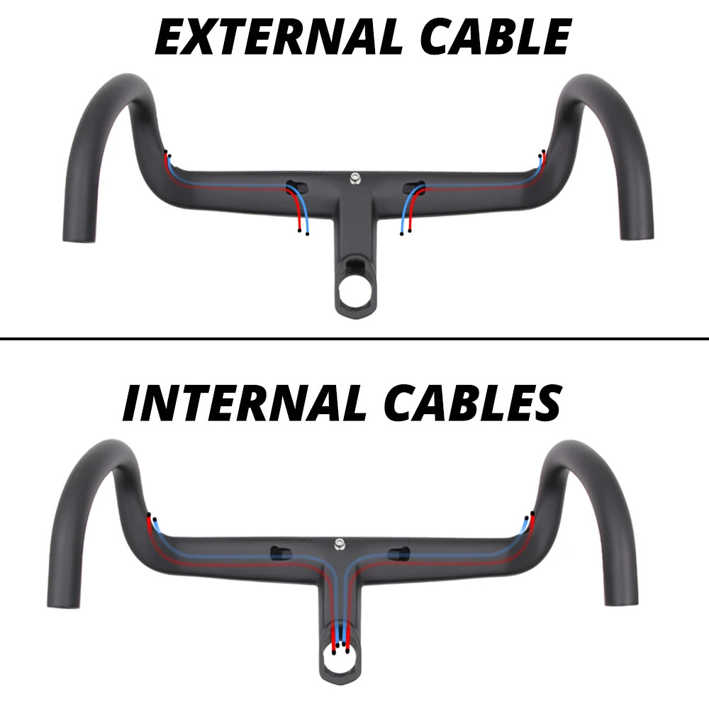 Road Bicycle Integrated Carbon Handlebar 370 -430mm -6 Degrees for V4RS V5RS C68