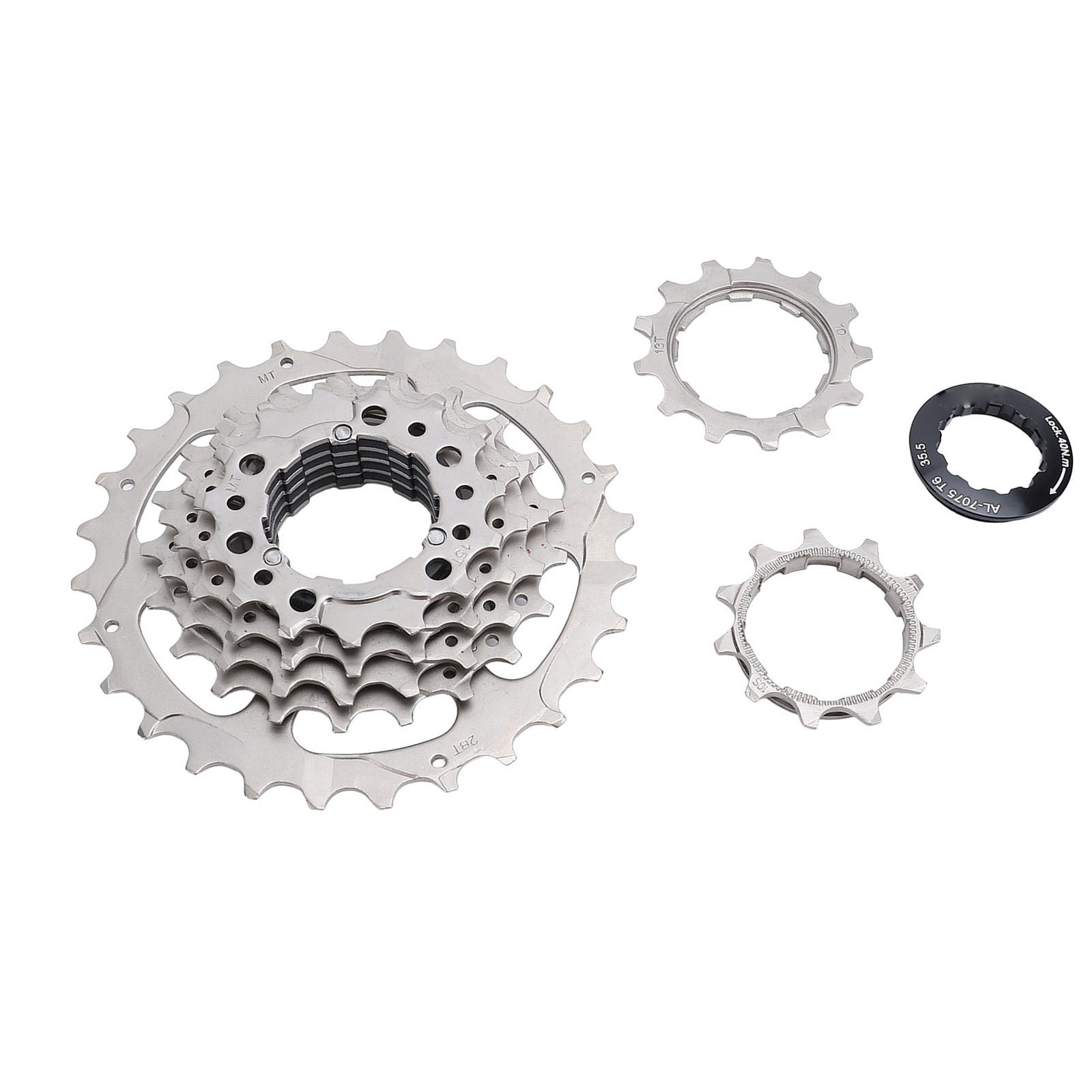 Bike Cassette 7 Speed Stainless Steel Aluminum Alloy Low Noise Bicycle Cass DVGD