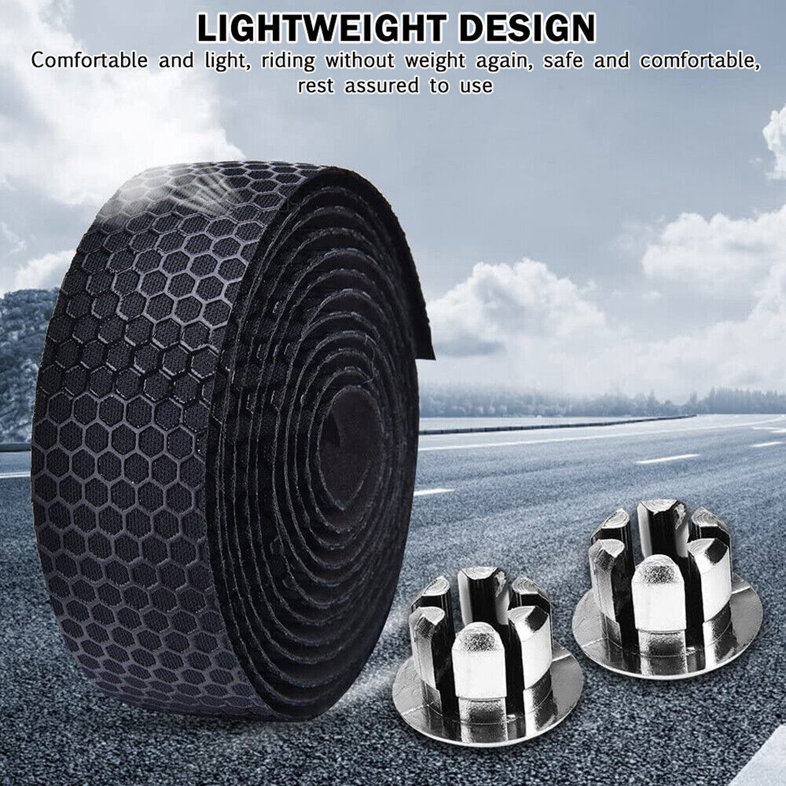 2Pcs Bicycle Handlebar Tape Non-Slip Silica EVA Road Bike Handle Bar Wrap Straps