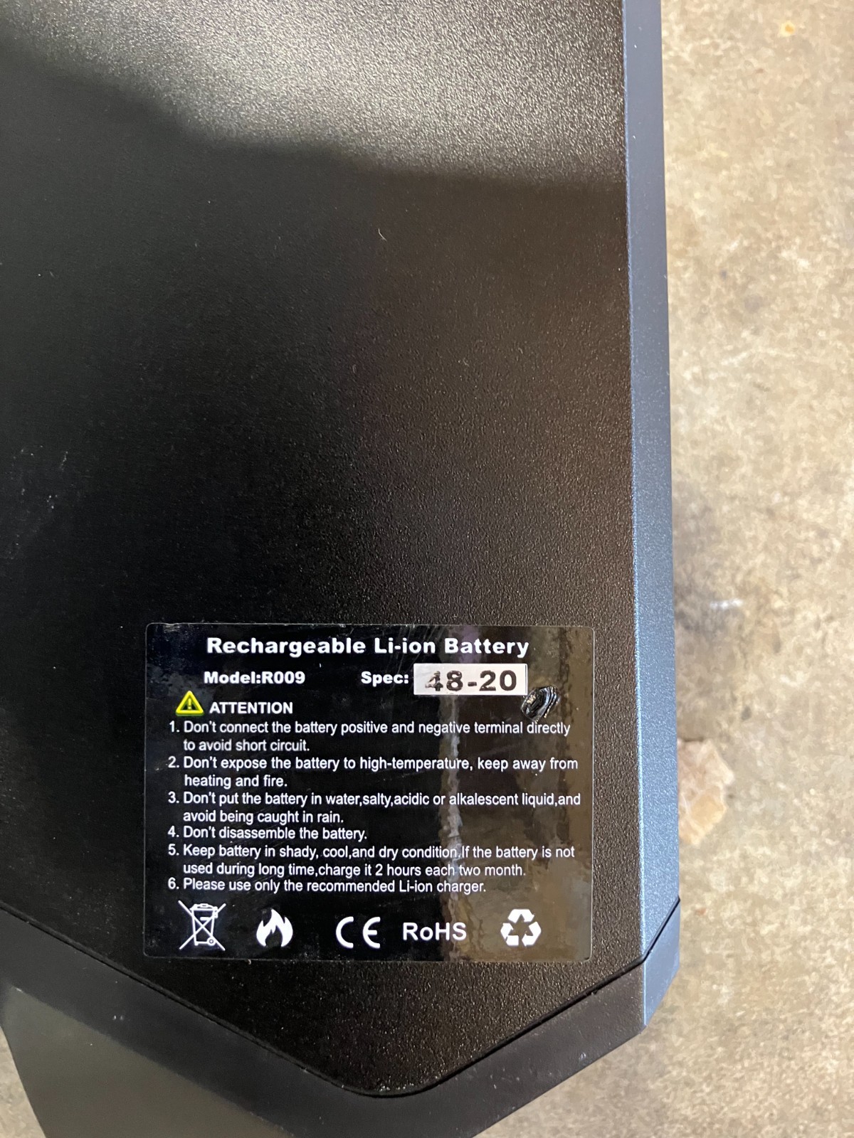 48V, 20Ah, 30 A BMS, Reention Dorado Battery